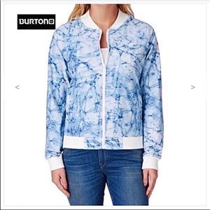 Burton Dryride pocketed soft shell full zip Indigo Stone print jacket
